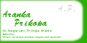 aranka prikopa business card